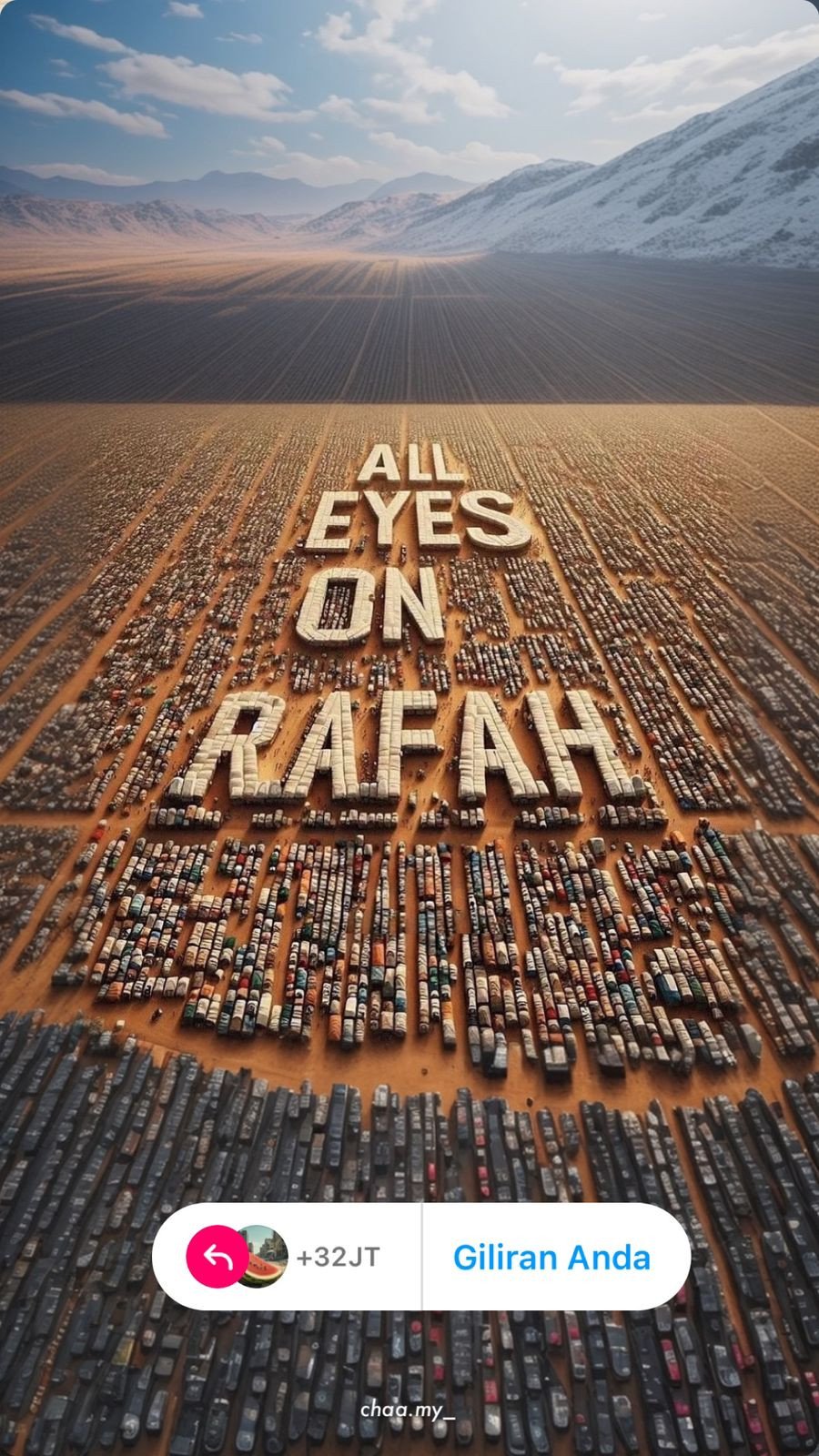 "All Eyes on Rafah" Ramaikan Sosial Media, Bersatu Melawan Kekerasan Zionis Israel di Palestina