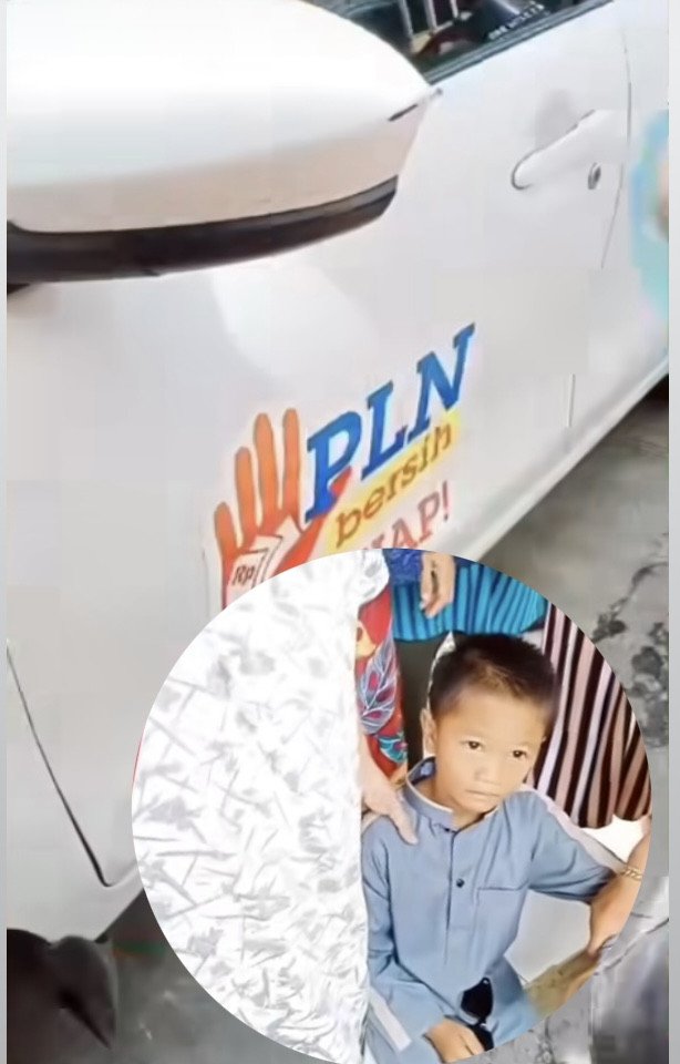 Bocah 5 Tahun di Samarinda Nyetir Mobil PLN Tabrak Kendaraan Warga