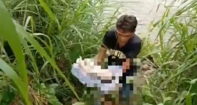 Ditemukan Jasad Bayi Di Aliran Sungai Batang Gadis, Mandailing Natal, Sumatera Utara