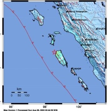 Gempa (M) 5,9 Guncang Mentawai, BMKG : Akibat Subduksi Lempang