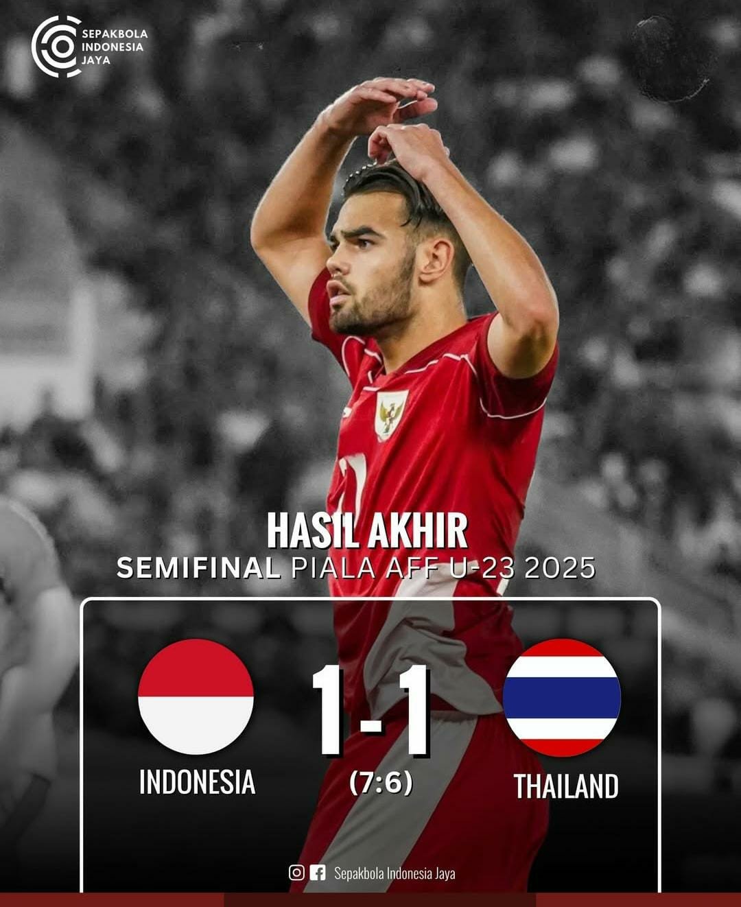 Indonesia U-23 Melaju ke Final Piala AFF U-23 2025 Usai Drama Adu Penalti melawan Thailand