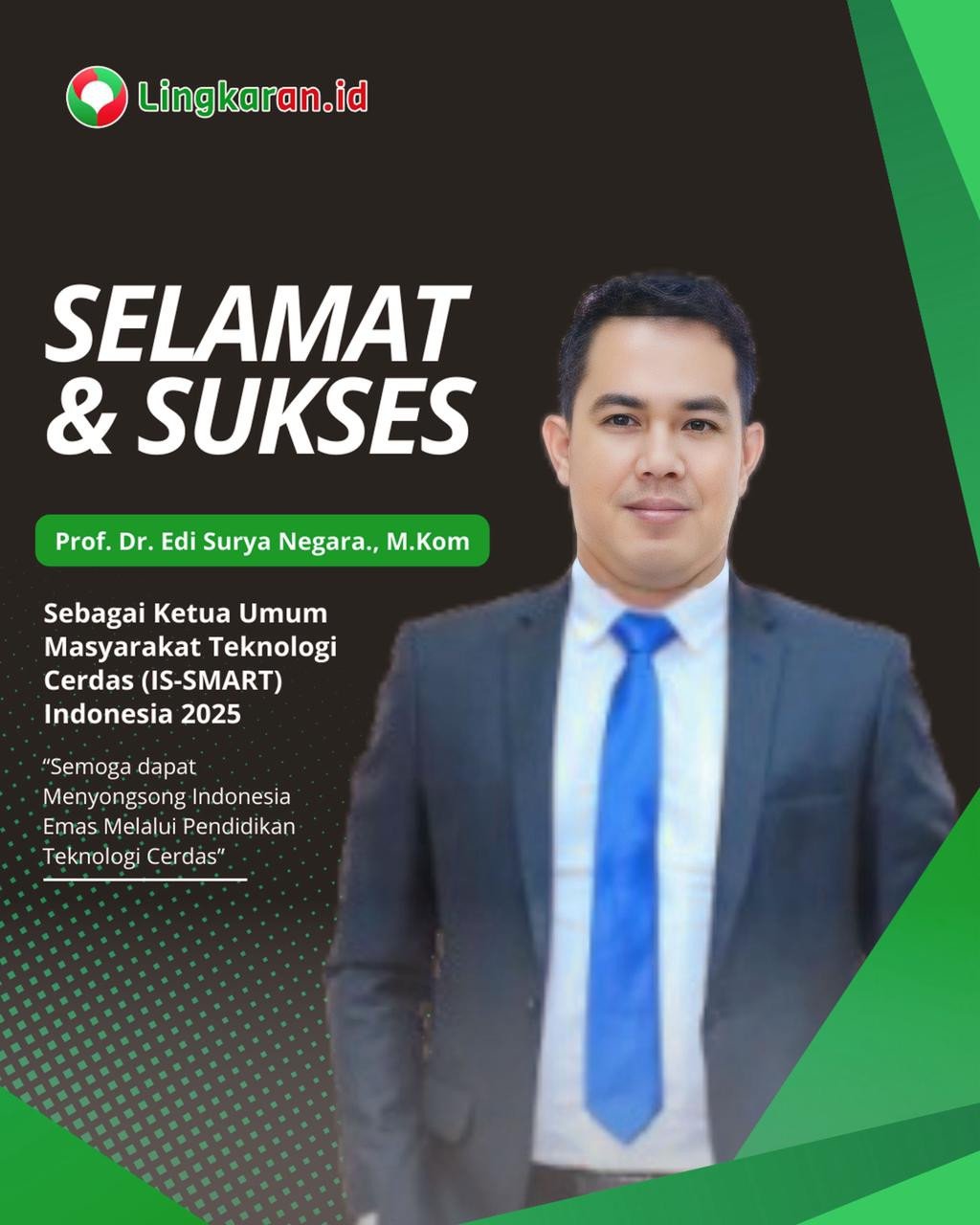 IS-SMART Resmi Diluncurkan, Prof. Dr. Edi Surya Negara, M.Kom Tegaskan Misi Besar Menuju Indonesia Emas 2045