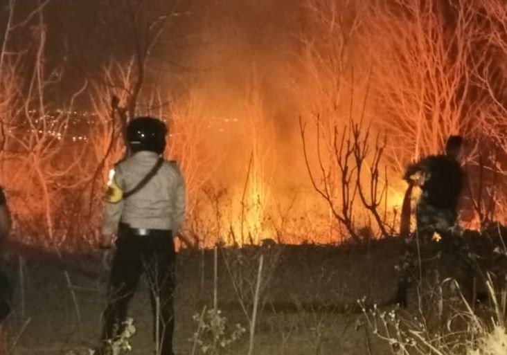 Kebakaran Hebat Hanguskan 1,5 Hektare Lahan Sultan Ground Di Bantul, Yogyakarta