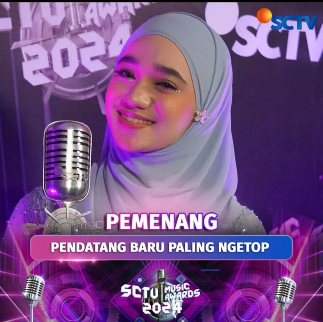 Nabila Taqiyyah Raih Penghargaan Pendatang Baru Paling Ngetop di SCTV Music Awards 2024