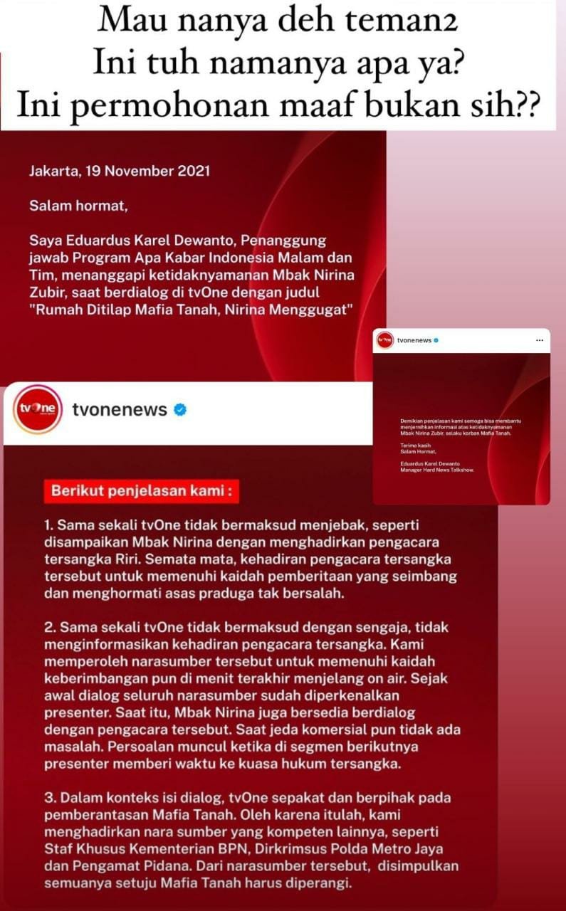 Nirina Zubir Walk Out Saat Jadi Narasumber, Begini Klarifikasi tvOne