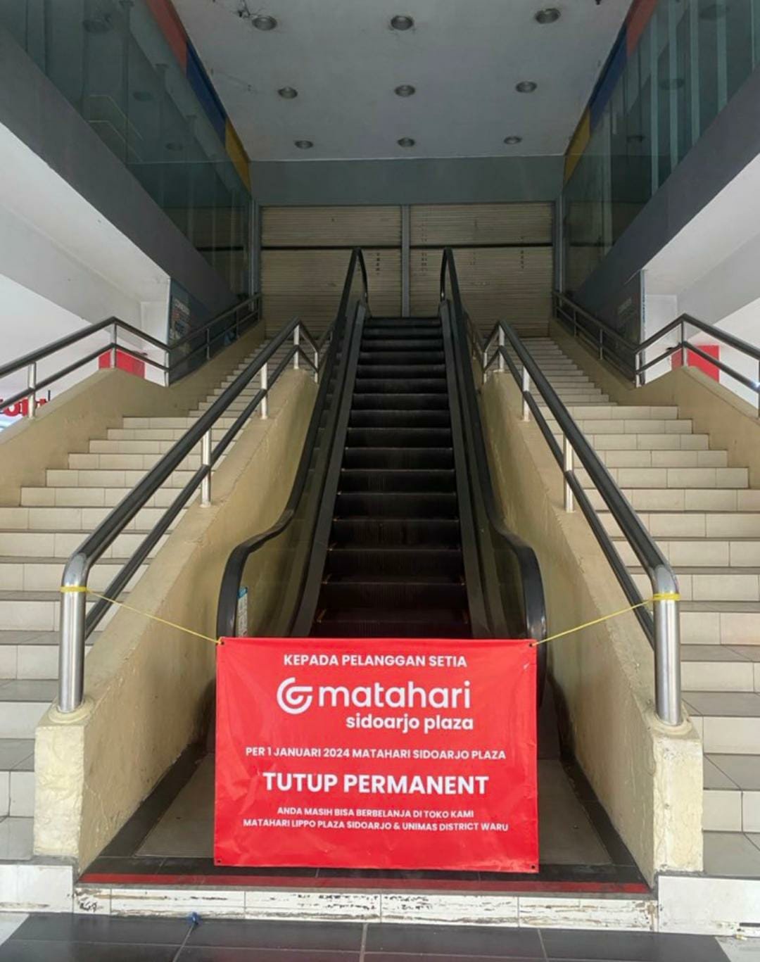 Per September 2024 Matahari tutup 7 gerai