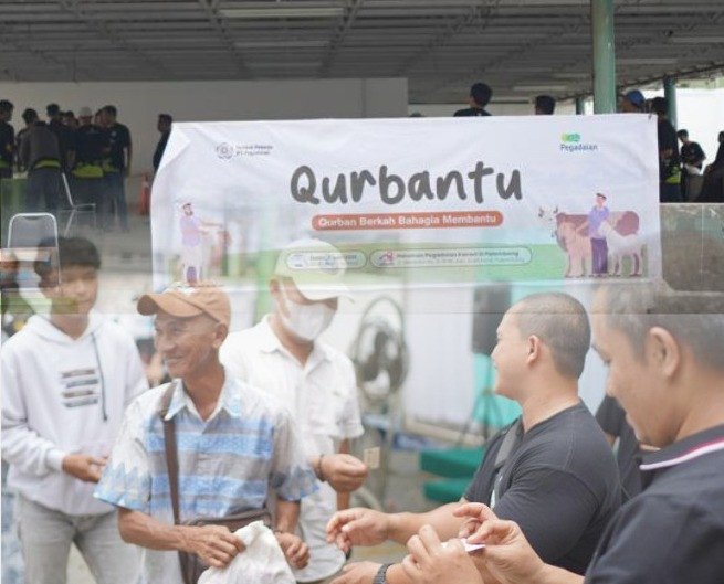 PT Pegadaian Palembang Gelar Qurbantu (Qurban Berkah Bahagia Membantu), Tebar Berkah di Idul Adha 1446 H